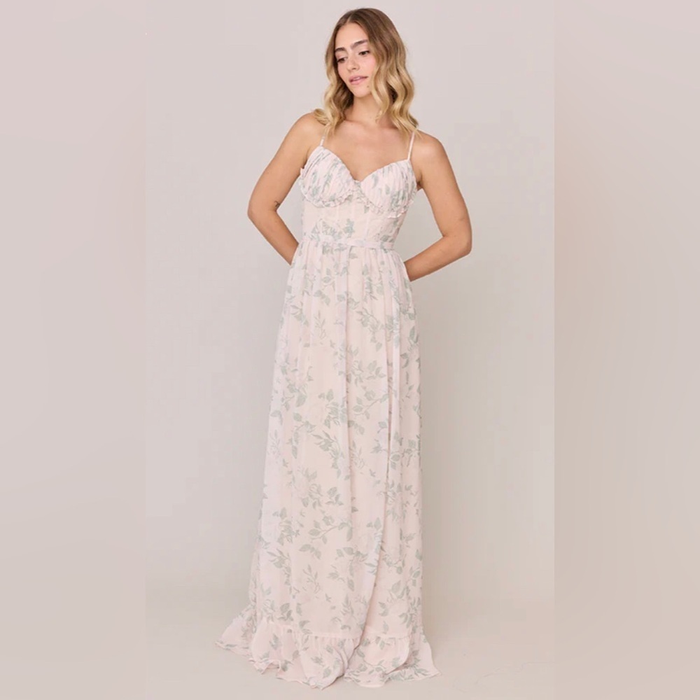 Revelry Dress Women’s 10 Shylah Chiffon Floral Print Petite Bridesmaid